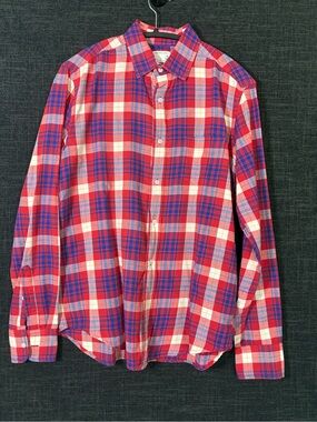 Crewcuts Red and Blue Plaid Button-Down Shirt